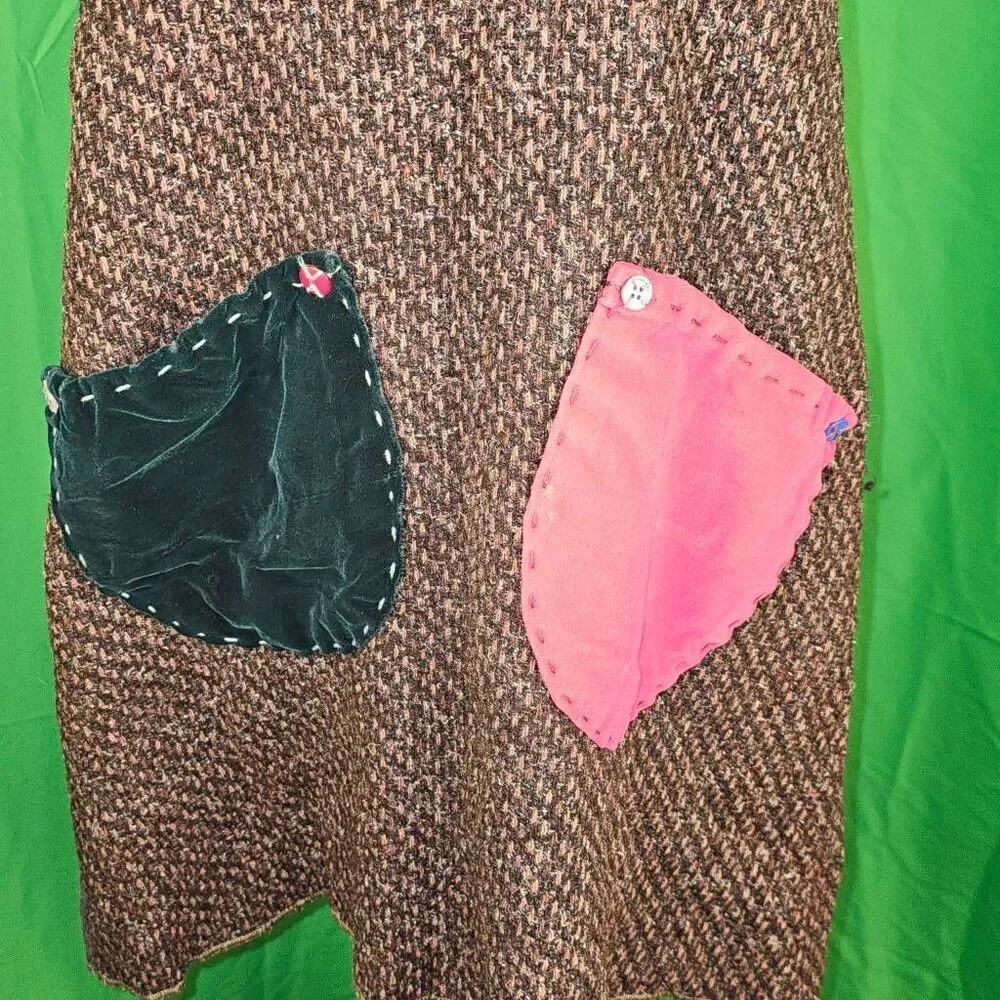 Crispina Ffrench Recycled Wool Art To Wear‎ Dress Small Medium 1 Rare Upcycled